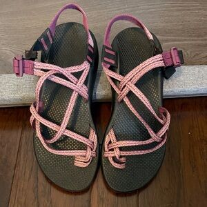 Pink and Black Chaco’s